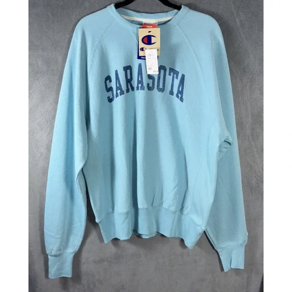 Champion Mens Reverse Weave Vintage Wash SARASOTA Crewneck Sweatshirt Sz M NEW - Picture 1 of 4